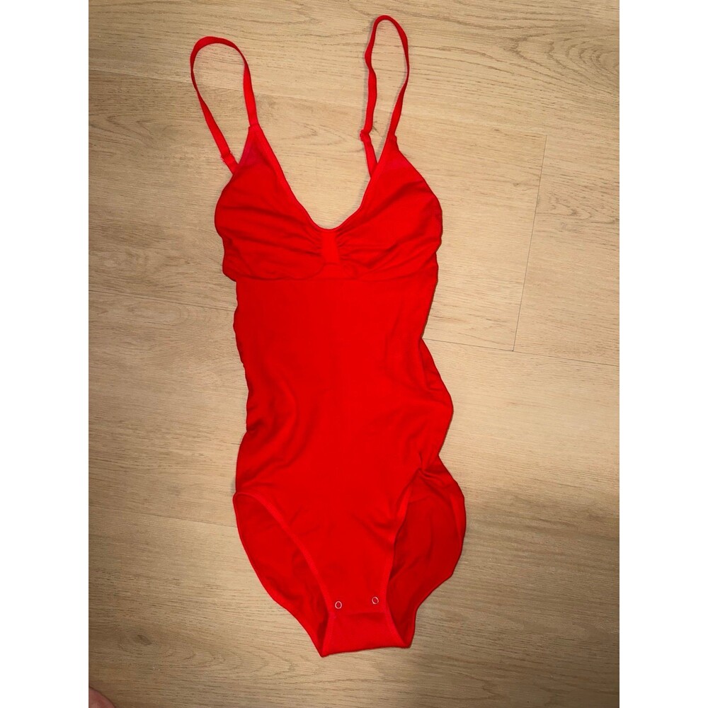 Women’s Red Shapewear Bodysuit with Adjustable Straps